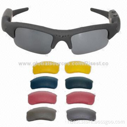 HD AVI 30fps 720p Outdoor Sports Sunglasses Camera RE-SG720P